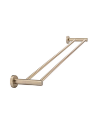 Meir Round 600mm Double Towel Rail - Champagne