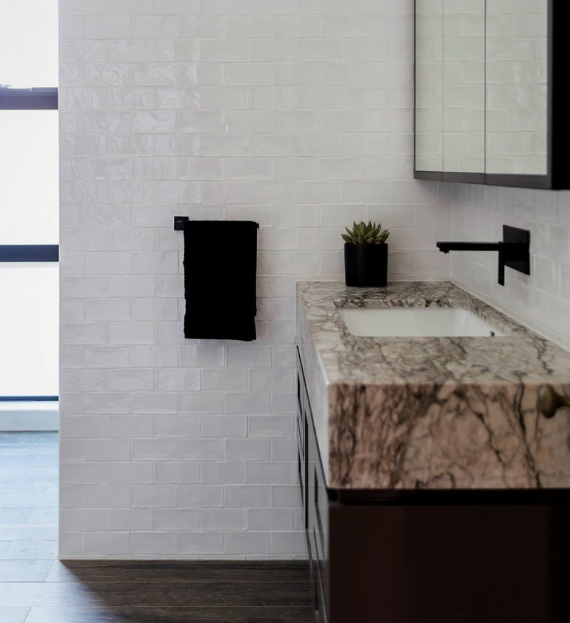 Meir Square Guest Towel Rail - Matte Black