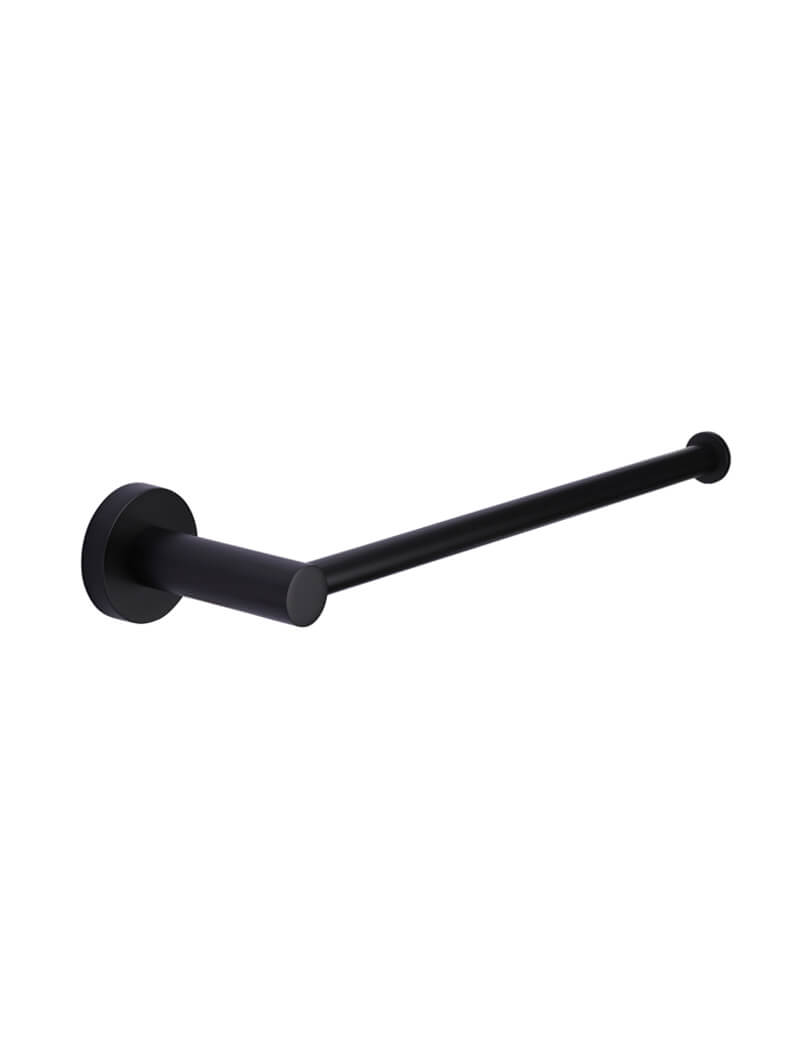 MEIR Round Matte Black Guest Towel Rail - Matte Black