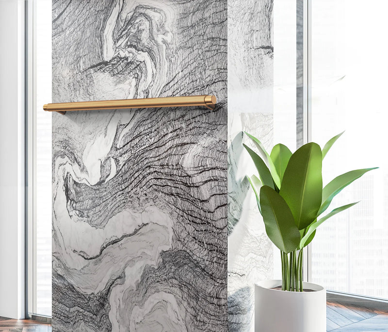 Meir Öppen Pull 328mm Cabinet Handle Linear Knurled - Lustre Bronze