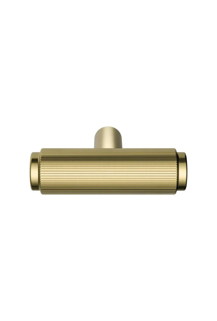 Meir Öppen T-Pull Cabinet Handle Linear Knurled - Tiger Bronze