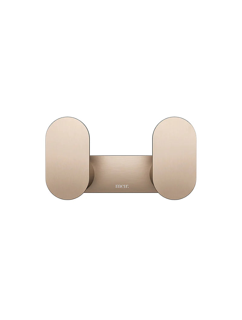 Meir Curvaé Double Robe Hook Champagne