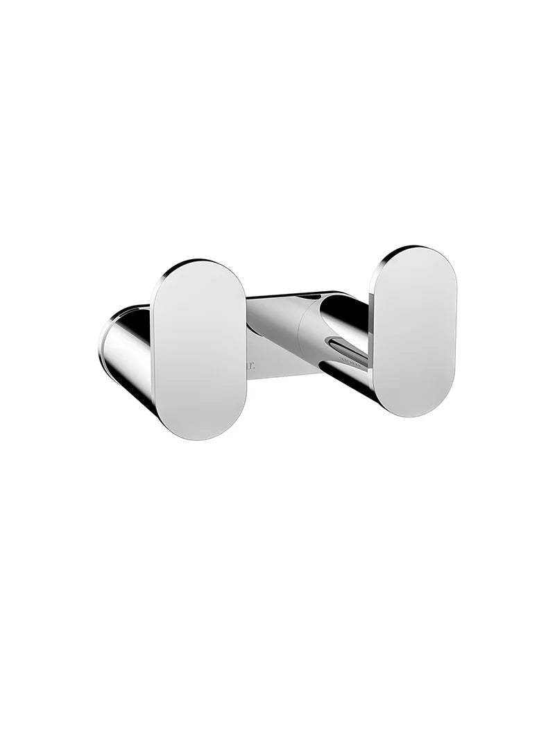 Meir Curvaé Double Robe Hook Polished Chrome