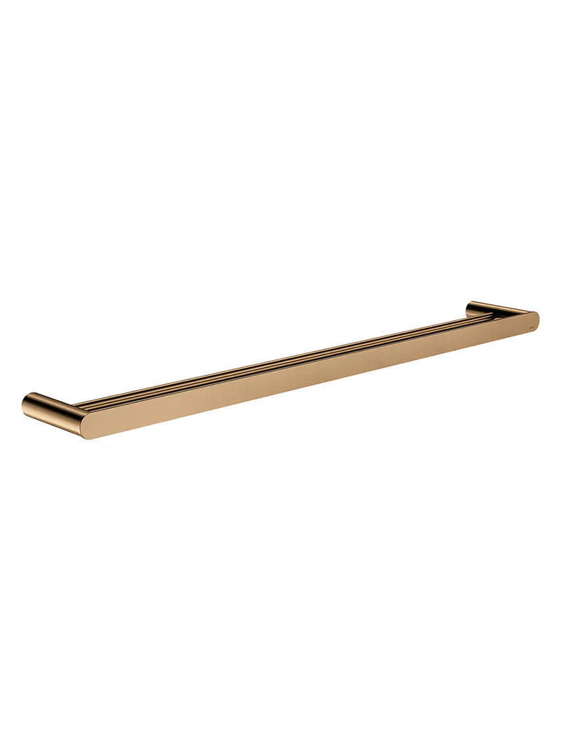 Meir Curvaé Double Towel Rail 800mm PVD Lustre Bronze