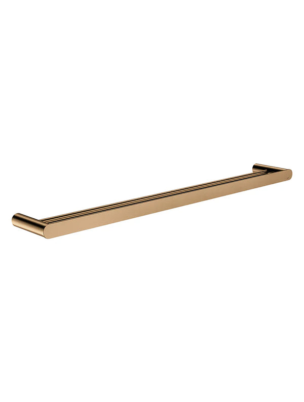 Meir Curvaé Double Towel Rail 800mm PVD Lustre Bronze