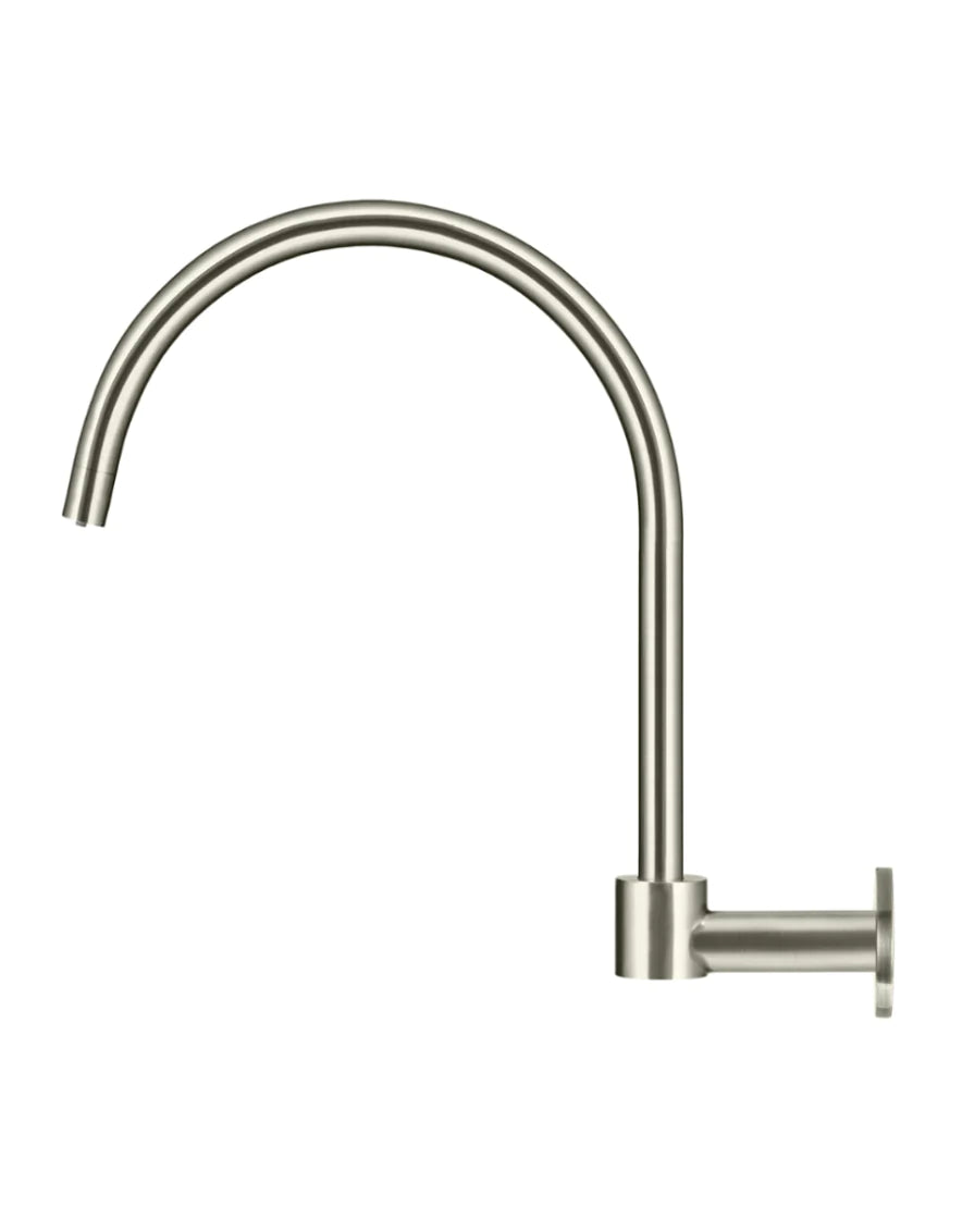 Meir Round High-Rise Swivel Wall Spout Brushed Nickel