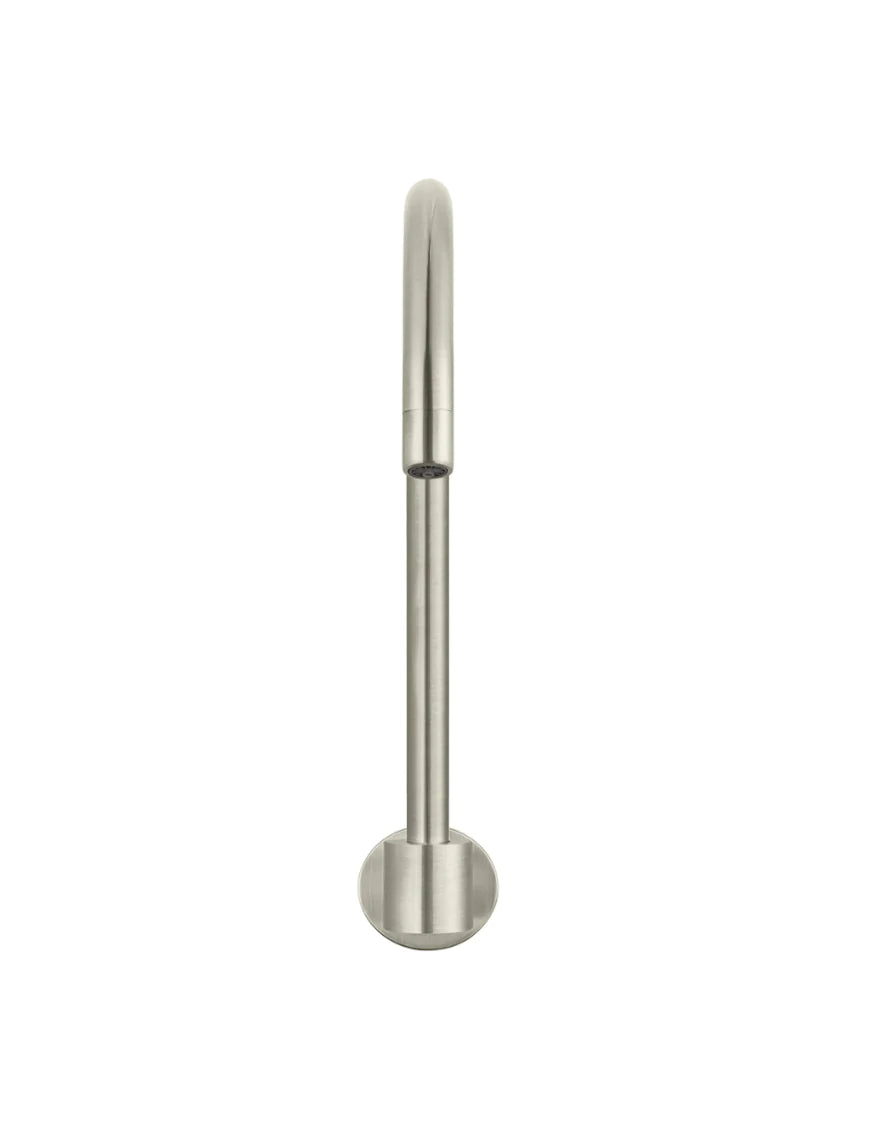 Meir Round High-Rise Swivel Wall Spout Brushed Nickel