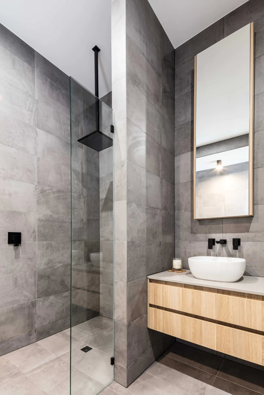 Meir Square Wall Mixer Matte Black