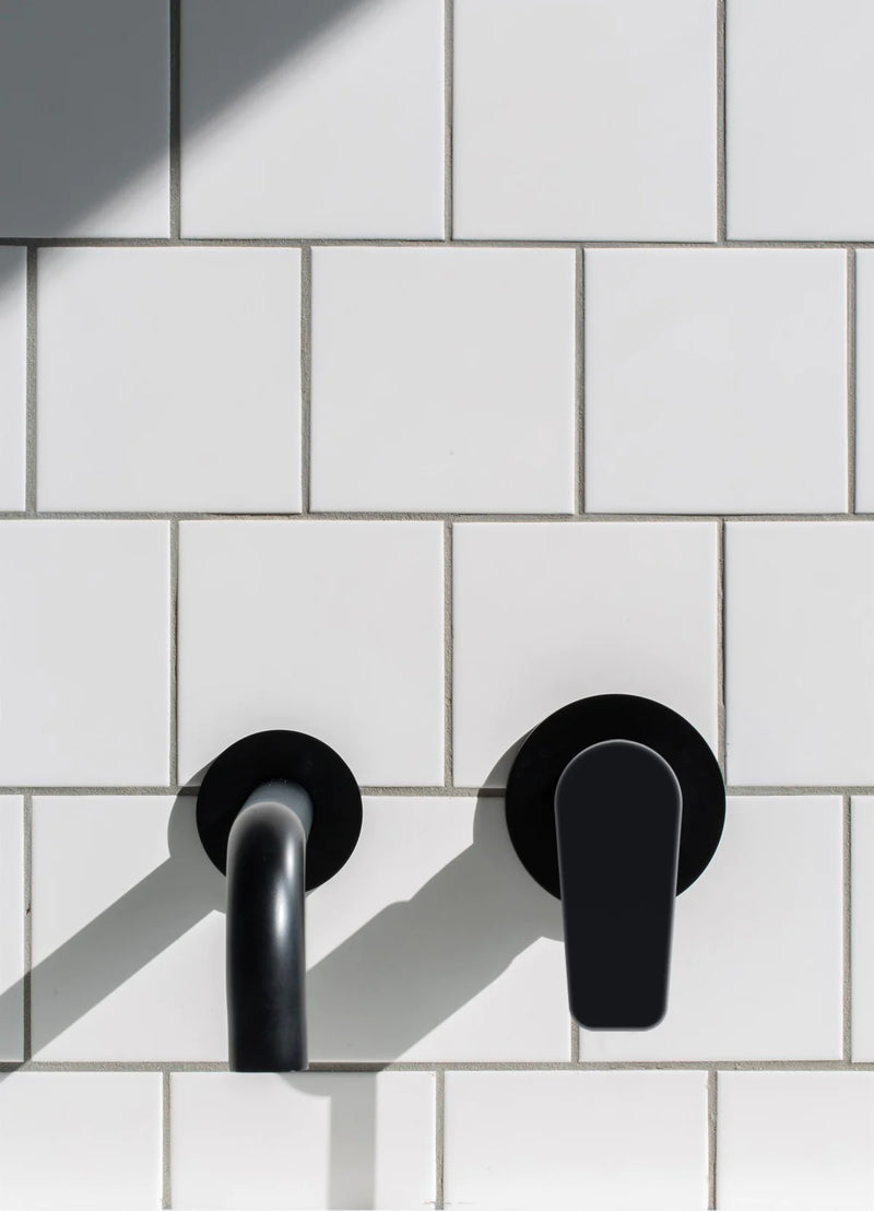 Meir Round Paddle Wall Mixer Matte Black
