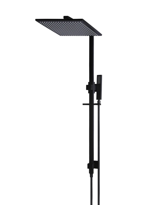 Meir 2 in 1 Twin Square Combination Shower Rail 300mm Shower Head with Handpiece