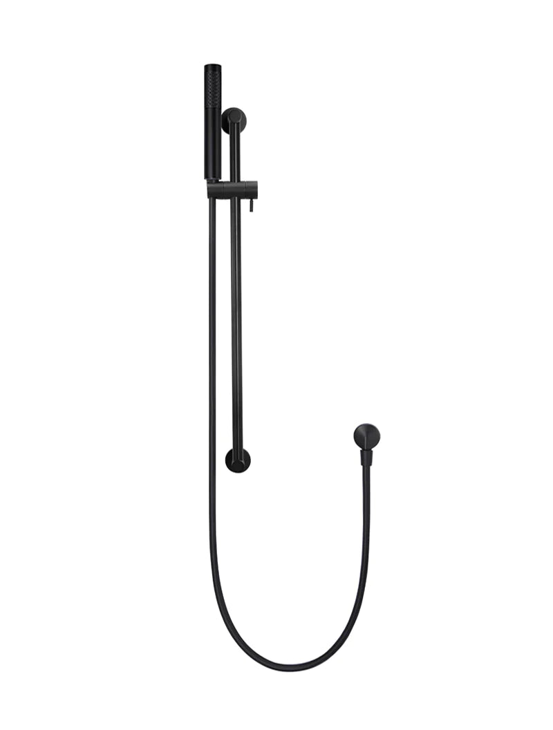 Meir Round Shower on Rail Matte Black