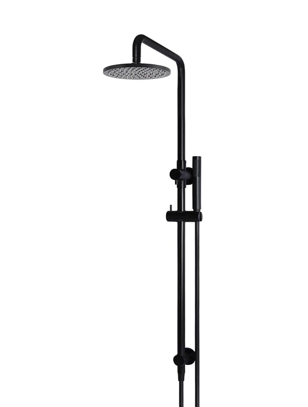 Meir 2 in 1 Twin Round Combination Shower Rail 200mm Rose Single Function Hand Shower
