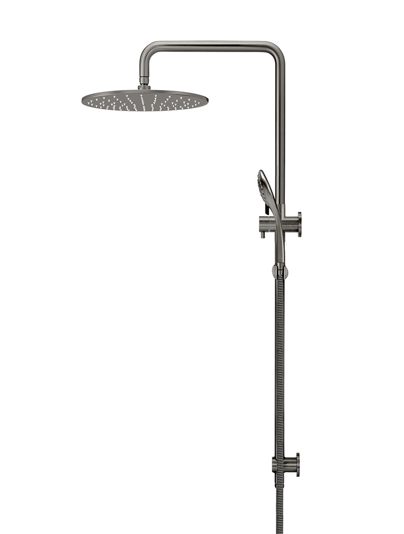 Meir Round Combination Shower Rail 300mm Rose, Three Function Hand Shower - Shadow Gunmetal — image 3