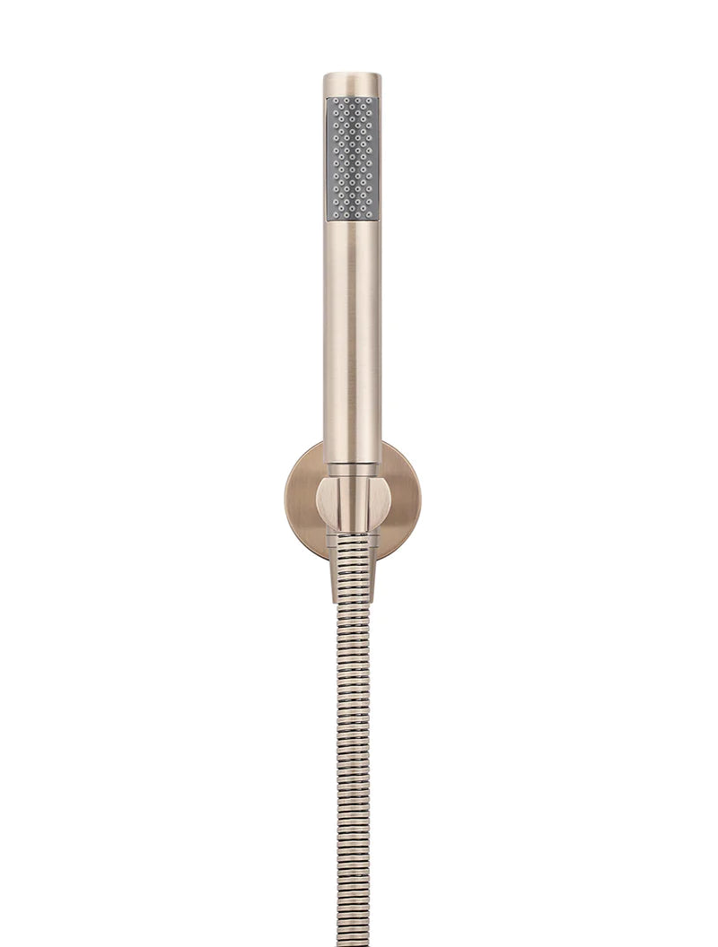 Meir Round Hand Shower on Bracket Champagne