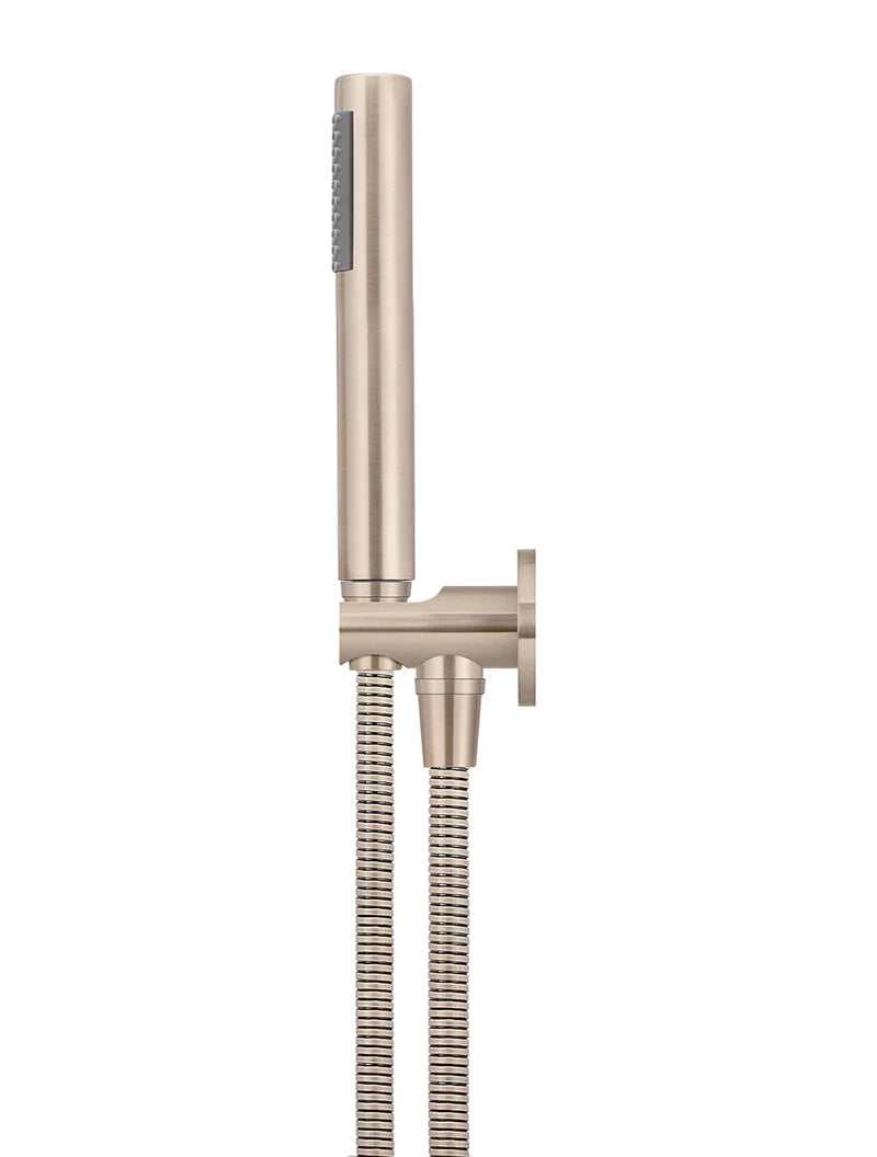 Meir Round Hand Shower on Bracket Champagne