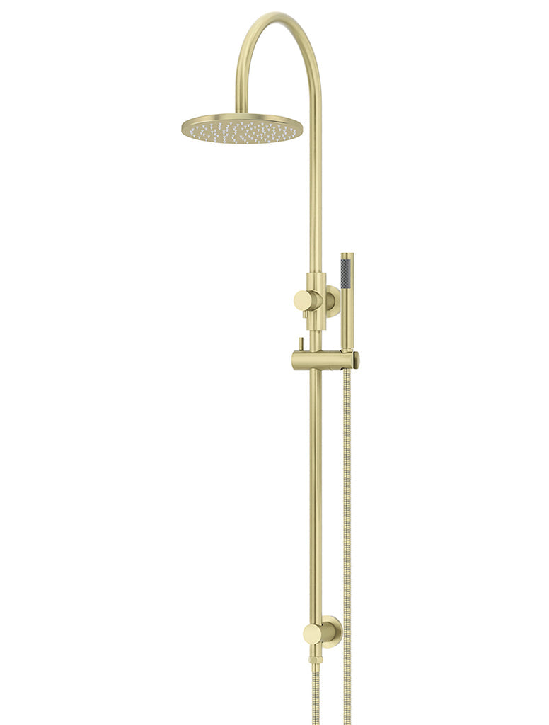 Meir Round Gooseneck Shower Set with 200mm Rose, Single-Function Hand Shower Tiger Bronze