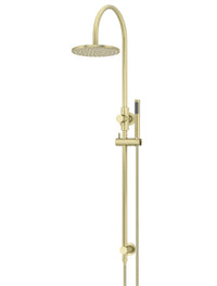 Meir Round Gooseneck Shower Set with 200mm Rose, Single-Function Hand Shower Tiger Bronze