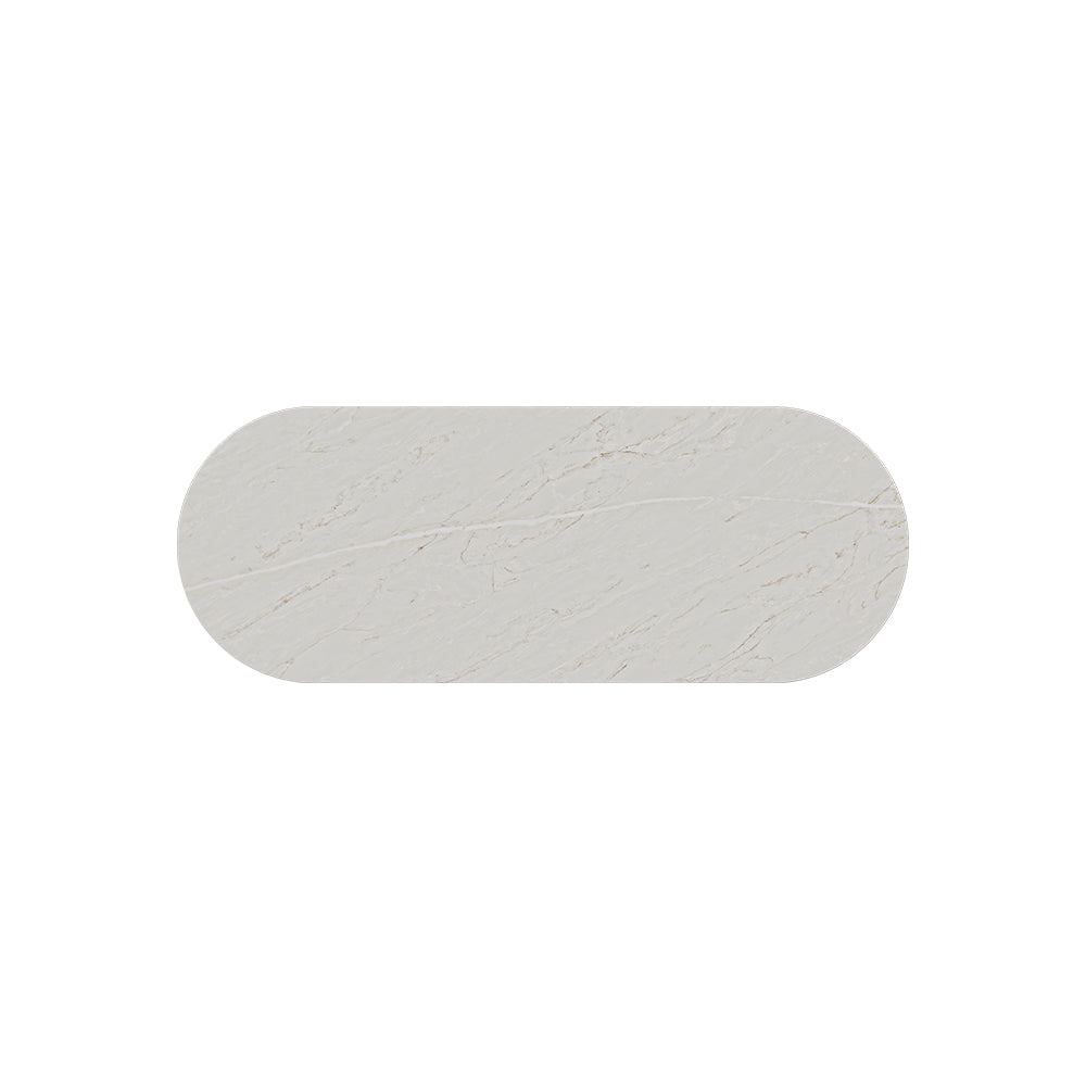 Fienza Marmo Latte Silica Free Stone Top, Pill Full Depth, 1200mm