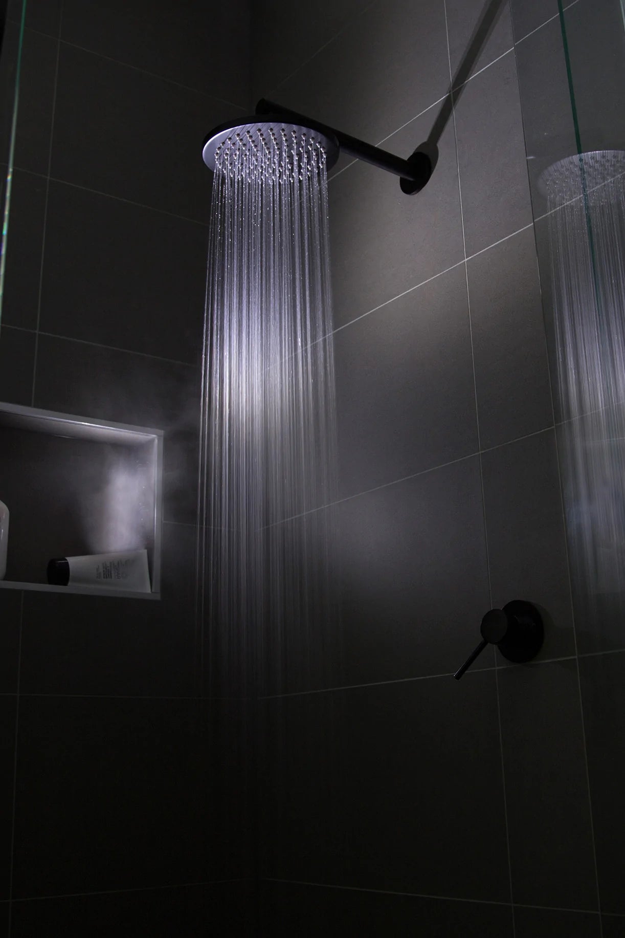 Meir Round Wall Shower Arm 400mm Shadow
