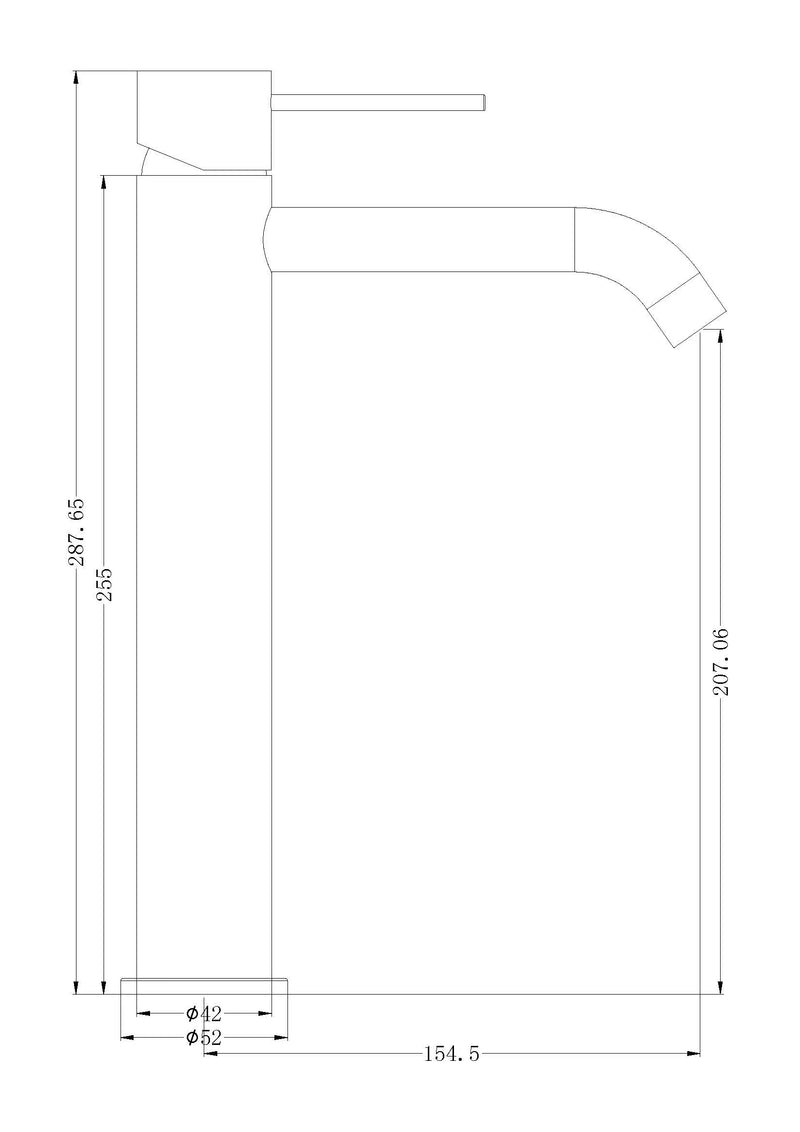 Nero Mecca Tall Basin Mixer Brushed Nickel