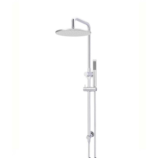 Meir 2 in 1 Twin Round Combination Shower Rail 300mm Rose and Hand Shower - Polished Chrome