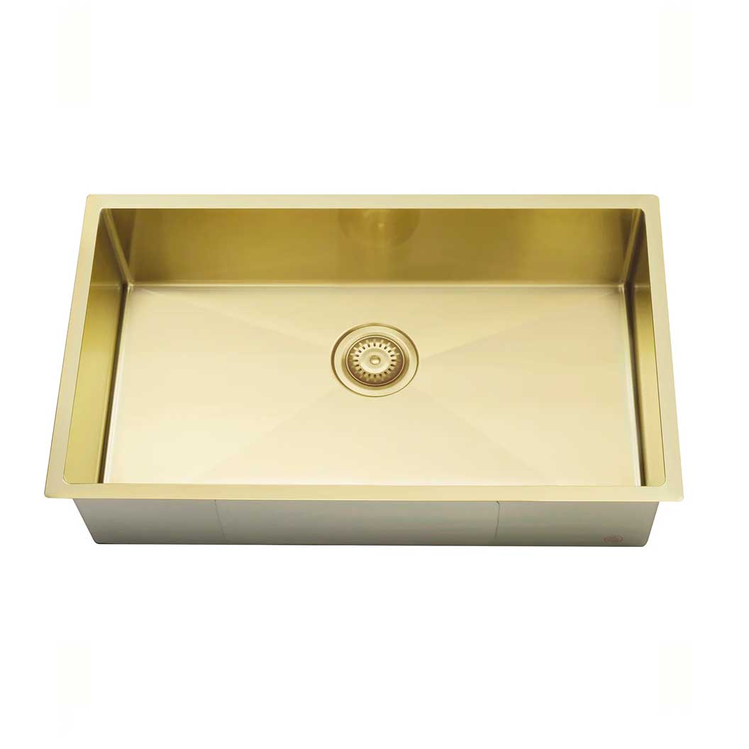 Meir Lavello Kitchen Sink - Single Bowl 760 x 440 - Brushed Bronze Gold