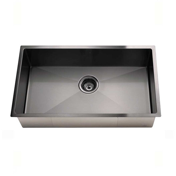 Meir Lavello Kitchen Sink - Single Bowl 760 x 440 - Brushed Gunmetal