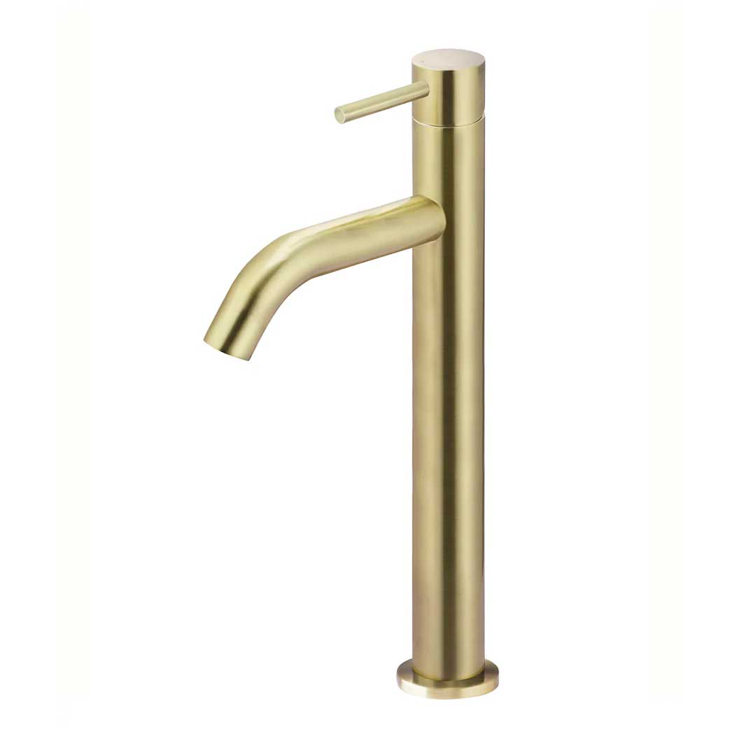 Meir Piccola Tall Basin Mixer with 130mm Spout PVD Tiger Bronze