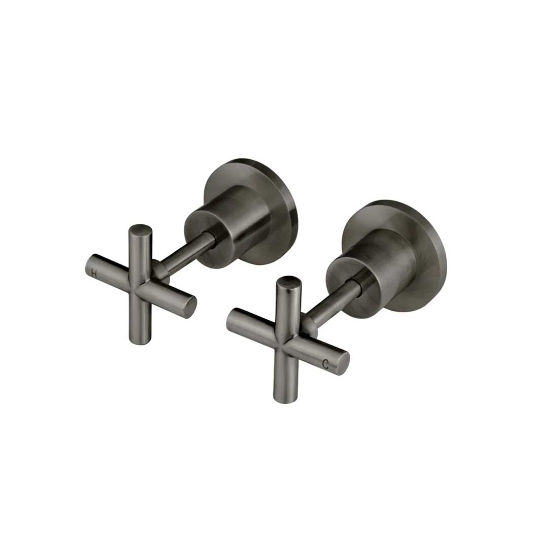 Meir Round Cross Jumper Valve Wall Top Assemblies Shadow