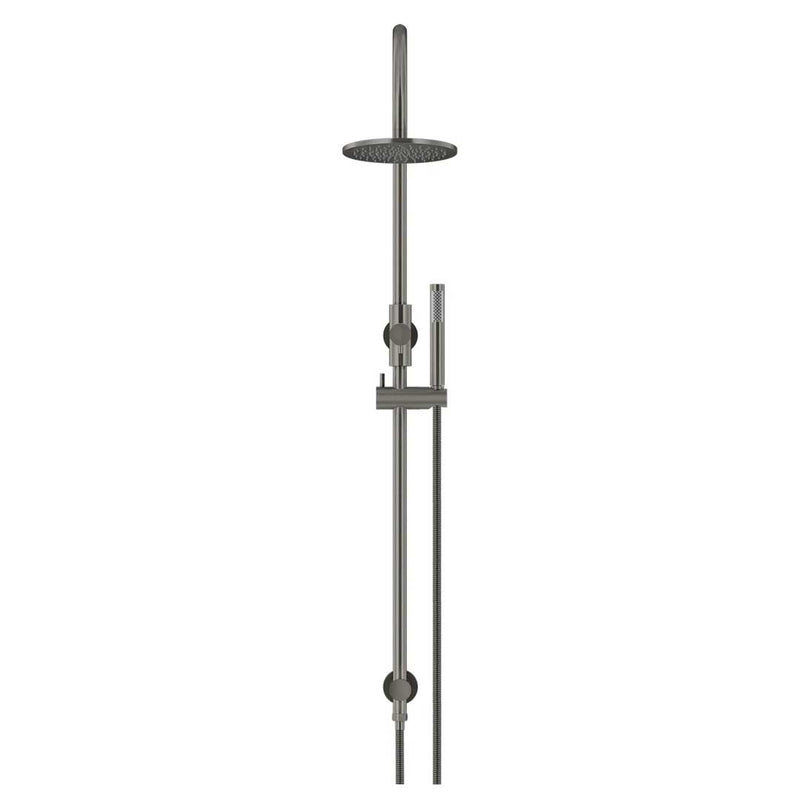 Meir Round Gooseneck Shower Set with 200mm Rose, Single-Function Hand Shower Shadow