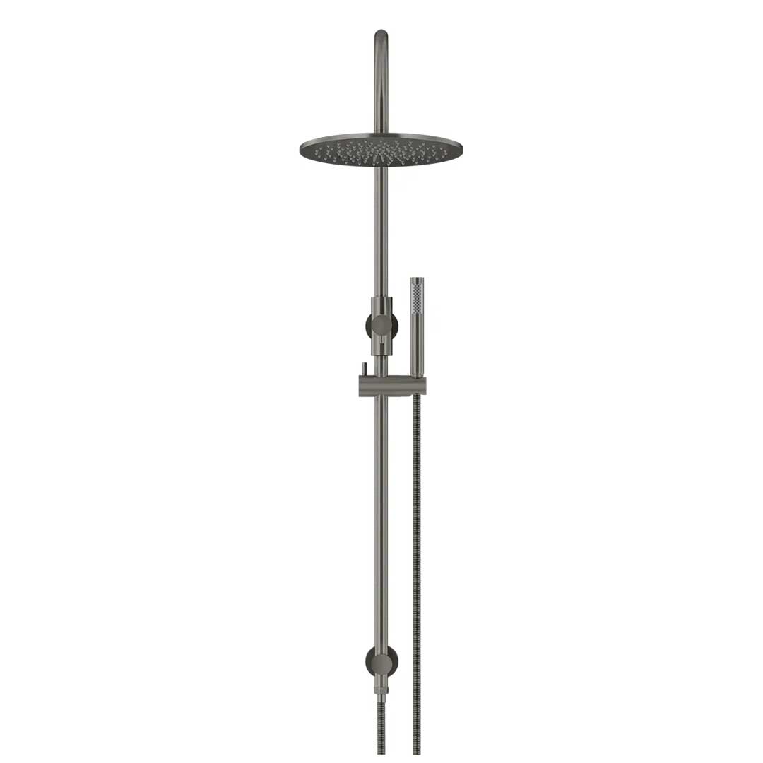 Meir Round Gooseneck Shower Set with 300mm Rose, Single-Function Hand Shower Shadow
