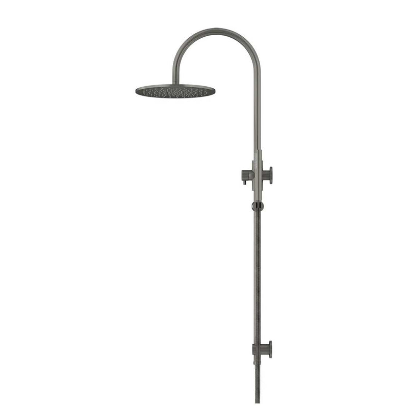 Meir Round Gooseneck Shower Set with 300mm Rose, Single-Function Hand Shower Shadow