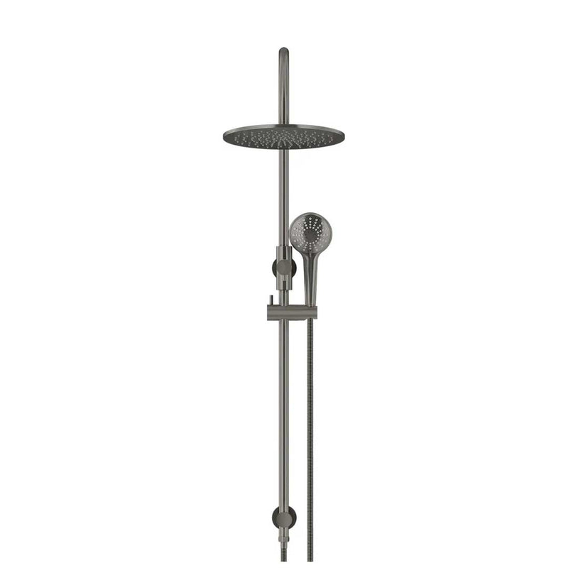 Meir Round Gooseneck Shower Set with 300mm Rose, Three-Function Hand Shower Shadow