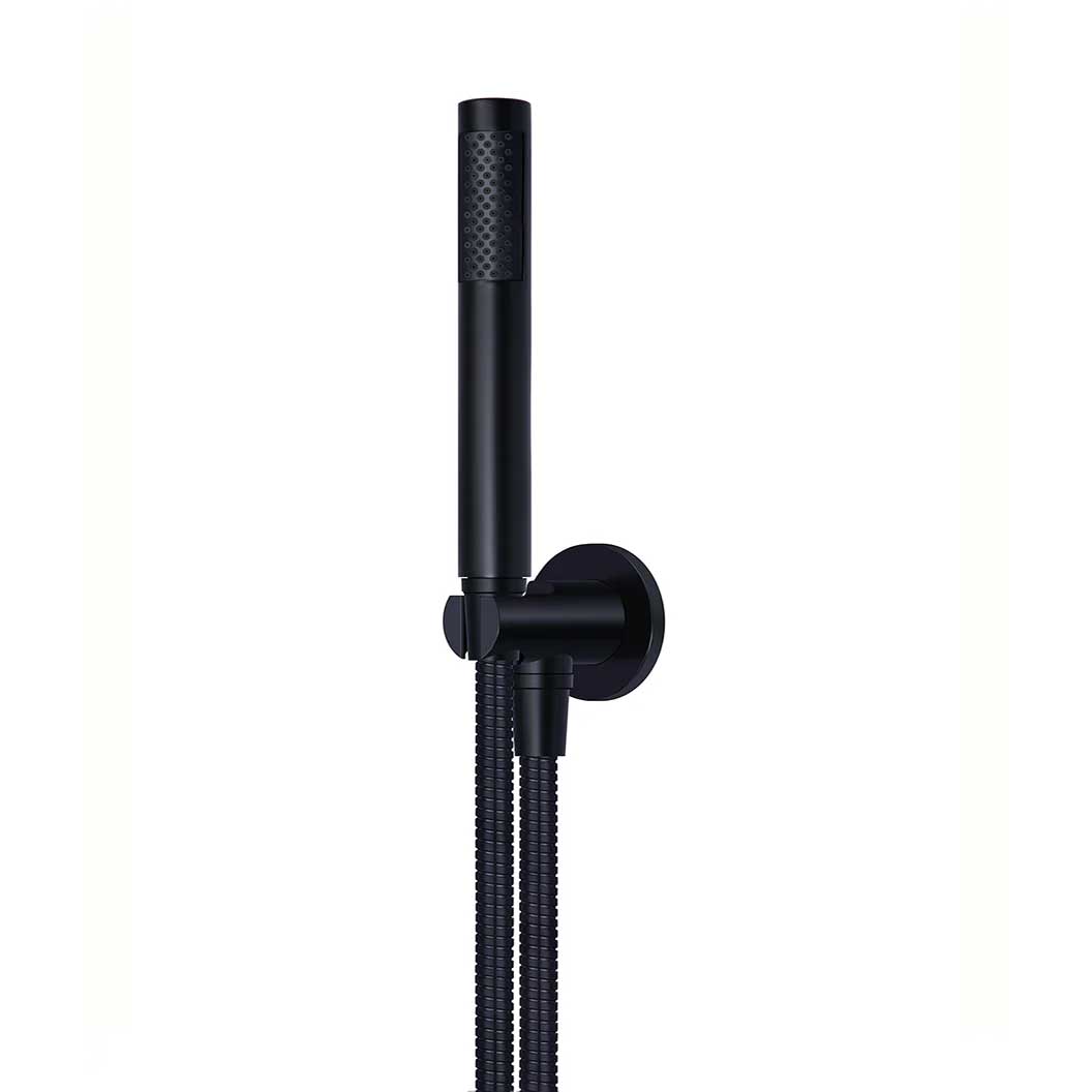 Meir Round Hand Shower on Bracket Matte Black
