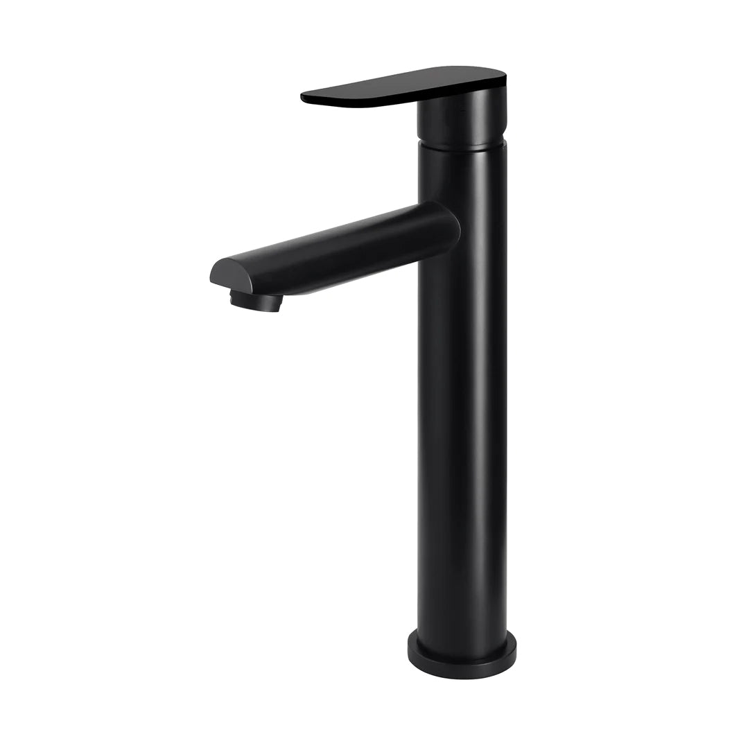Meir Round Paddle Tall Basin Mixer Matte Black