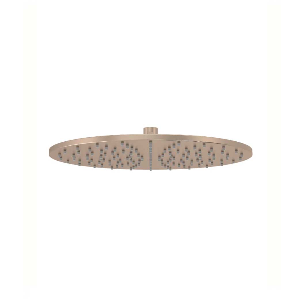 Meir Round Shower Rose 300mm Champagne