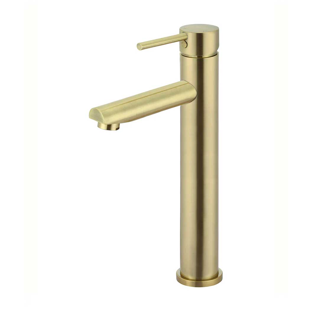 Meir Round Tall Basin Mixer PVD Tiger Bronze