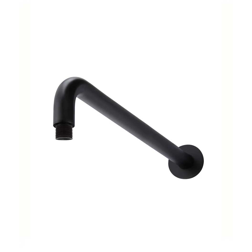 Meir Round Wall Mounted Shower Arm 400mm Matte Black