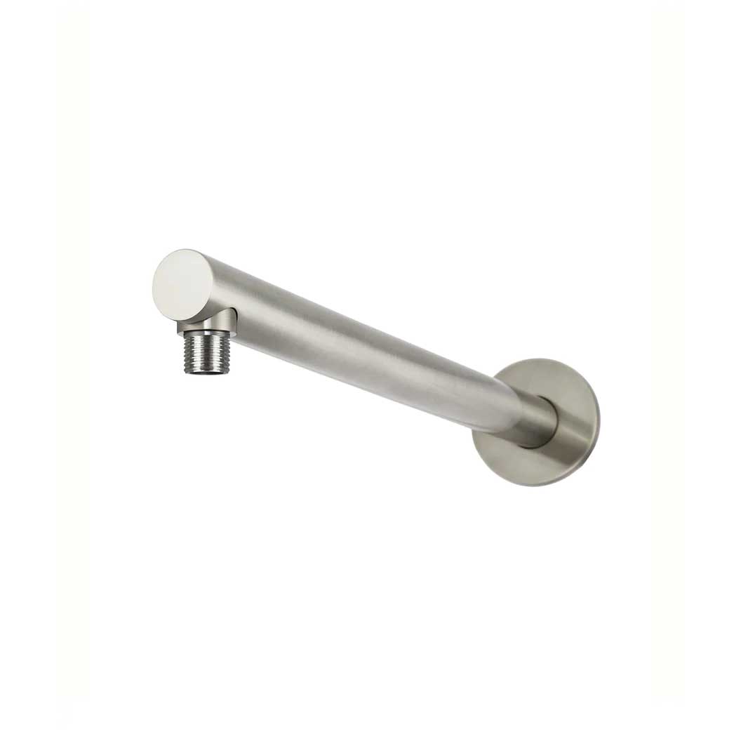 Meir Round Wall Shower Arm 400mm Brushed Nickel