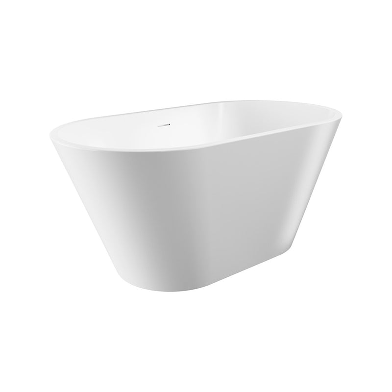 Ovia Oval 1300mm Milan Freestanding Bath Tub Gloss White