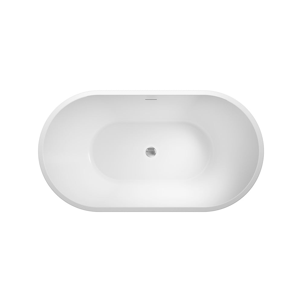 Ovia Oval 1300mm Milan Freestanding Bath Tub Gloss White