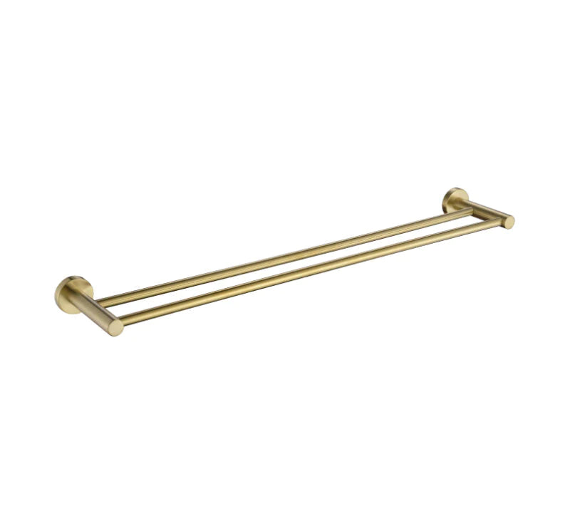 Modern National Mirage 600mm Double Towel Rail Brushed Bronze