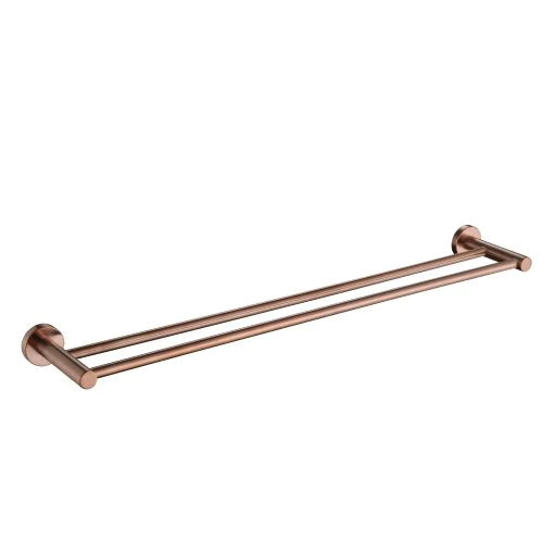 Modern National Mirage 600mm Double Towel Rail Champagne