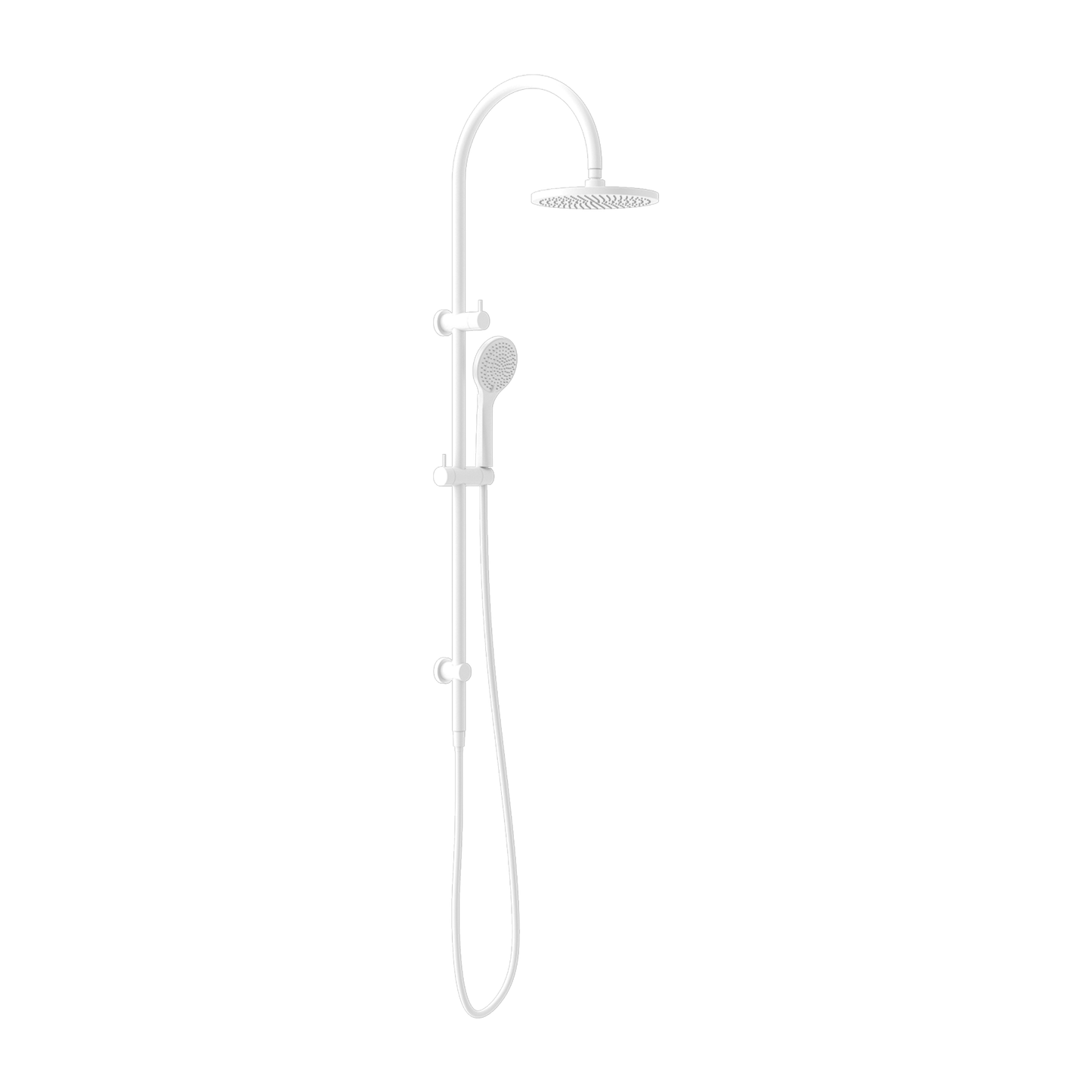 Nero Mecca 2 in 1 Twin Multi function Shower with Air Hand Piece Matte White