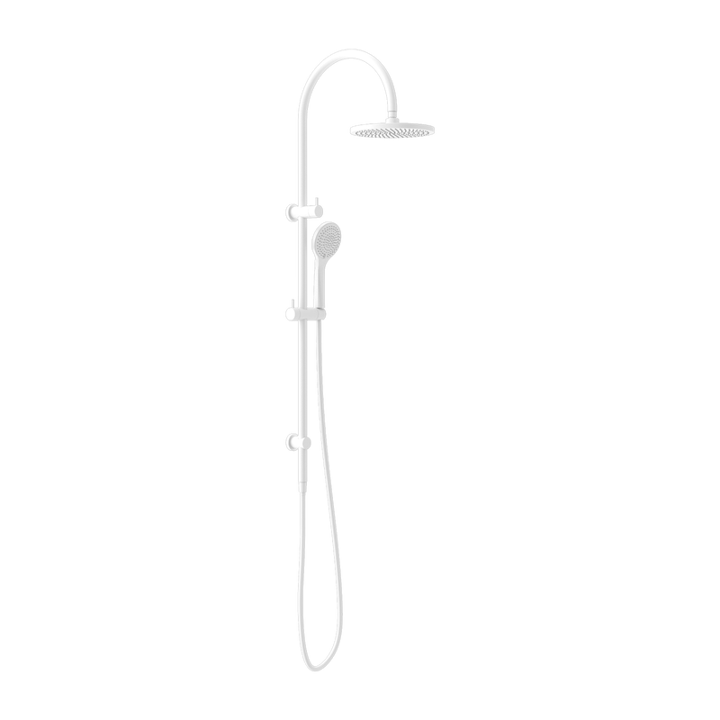 Nero Mecca 2 in 1 Twin Multi function Shower with Air Hand Piece Matte White