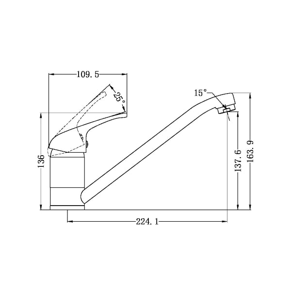 Nero Classic Kitchen Mixer Chrome