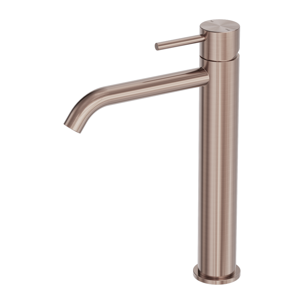 Nero Zen SS316L Tall Basin Mixer Brushed Bronze
