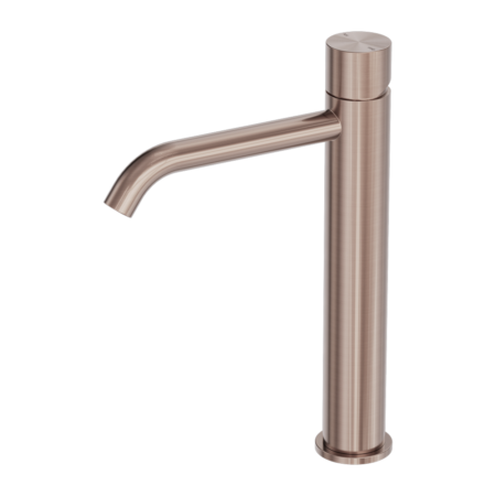Nero Zen SS316L Tall Basin Mixer Handless Brushed Bronze
