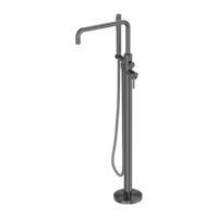 Nero Zen SS316L Freestanding Bath Mixer with Outdoor Shower Hose Graphite