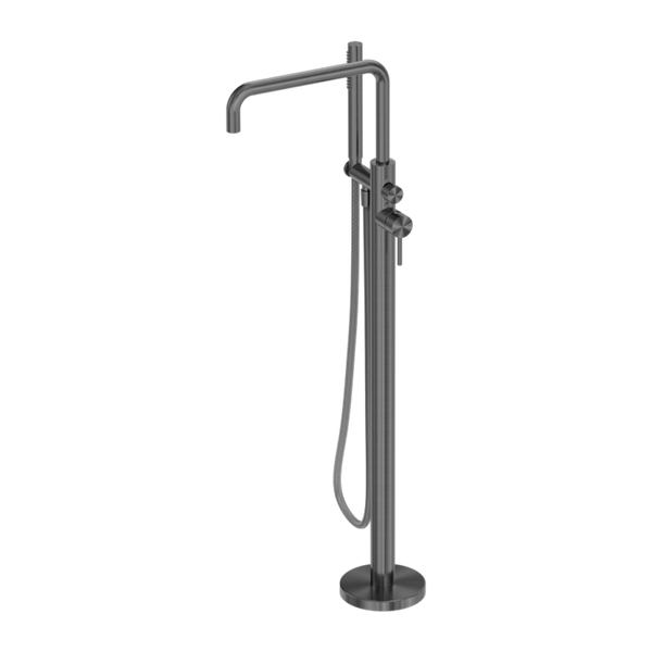 Nero Zen SS316L Freestanding Bath Mixer With Outdoor Shower Hose Graphite